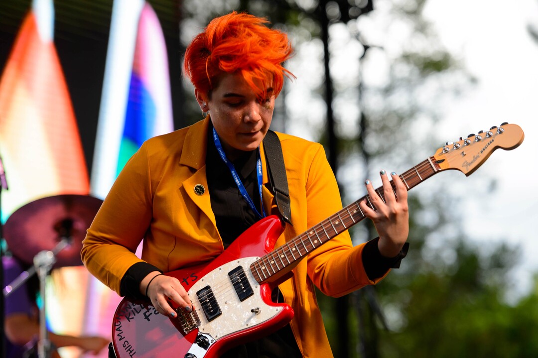 (Trent Nelson  |  The Salt Lake Tribune)Casper Hess of Rebel Rebel performing at the Utah Pride Festival in Salt Lake City on Saturday June 1, 2019.