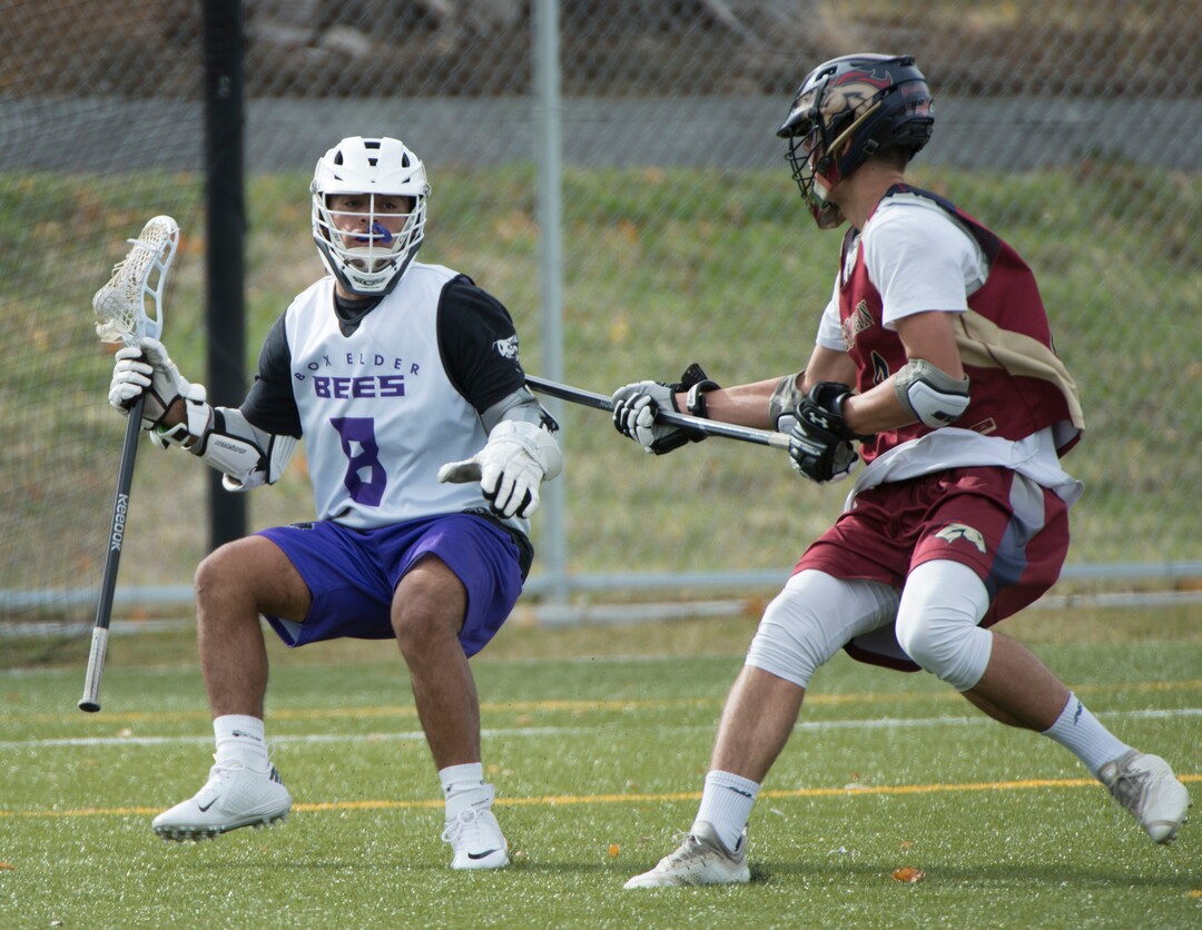 (Rick Egan | The Salt Lake Tribune) Brandyn Gaytan plays in a lacrosse game between Box Elder High School and a team from Herriman during a tournament in Logan on Saturday, Nov. 3, 2018.
