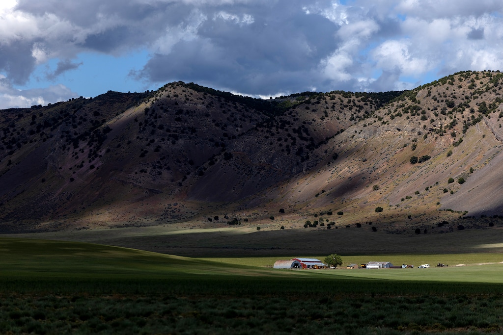 (Kim Raff | The New York Times) Land in the Bar H Ranch in the Hansel valley in Box Elder County, Utah, on Tuesday, June 9, 2026. 