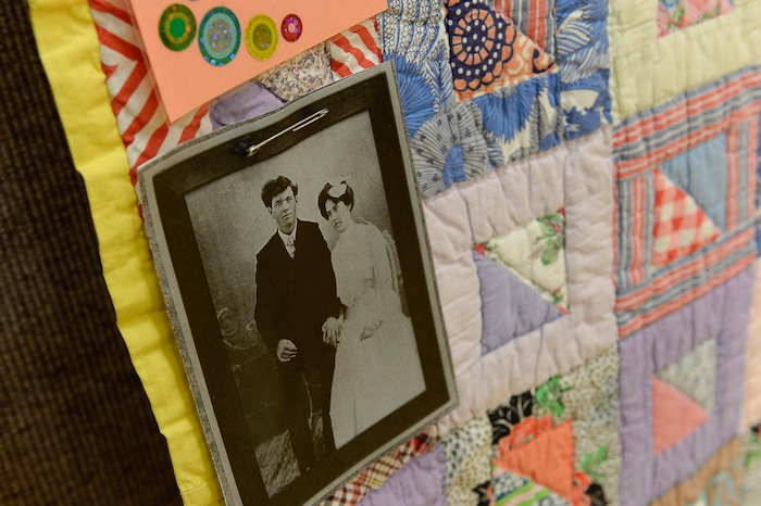 (Francisco Kjolseth  |  The Salt Lake Tribune)  Nacele Hart has made more than 100 quilts and numerous sewing projects over a 10-year period for her children, grandchildren and great-grandchildren. On Friday at a church in Orem her family put them on display, including a few quilts made by previous generations with plans to hand them out Saturday to her loved ones. She's also currently battling cancer.