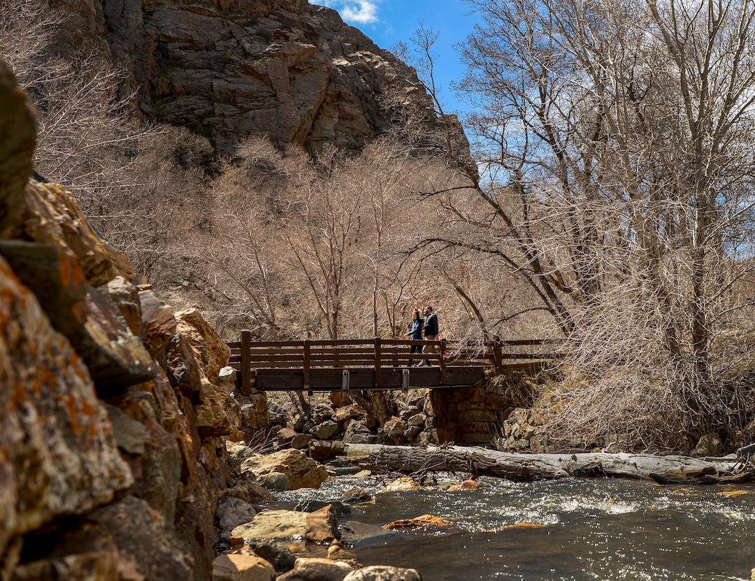 Leah Hogsten  |  The Salt Lake Tribune  Massachusetts Sen. Elizabeth Warren takes a walking tour with Carl Fisher, executive director of UtahÕs Save Our Canyons organizationat Storm Mountain Picnic Area in Big Cottonwood Canyon,  April 17, 2019 before speaking to Utah supporters Wednesday evening. Sen. Warren is a Democratic 2020 presidential candidate.   