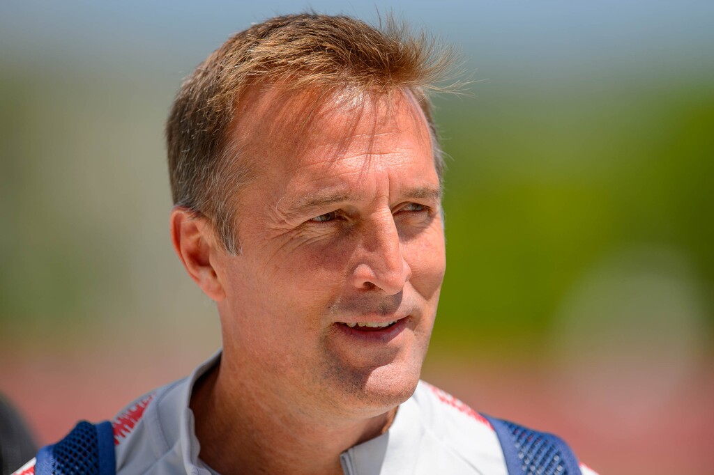 (Trent Nelson | The Salt Lake Tribune)
Jason Kreis, former RSL coach and then-coach of the United States U-23 men's national soccer team, in Herriman at the Real Salt Lake Training Academy on Wednesday June 12, 2019. He was recently named the club’s director of operations and special projects.