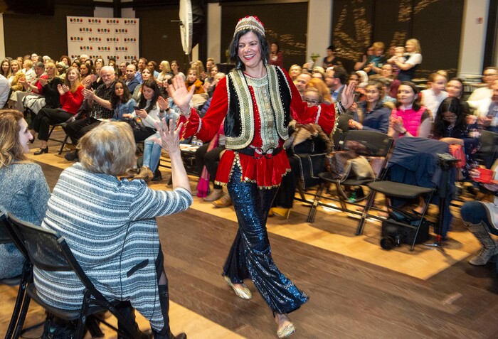 (Rick Egan | The Salt Lake Tribune) Faranak Sedarat walks the runway at the 9th annual Women of the World Fashion Show Gala, Wednesday, March 6, 2019.
