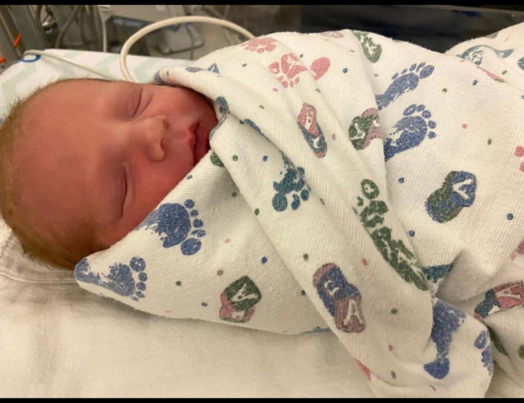 (Photo Courtesy of Damon Bryan) Pictured is newborn Fletcher Bryan, who was born Monday, March 16, 2020.