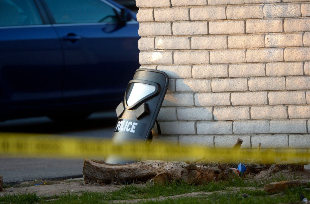 (Steve Griffin  |  The Salt Lake Tribune)  Police tape surrounds an apartment complex in West Valley City after three people were shot at an apartment complex at 3500 south Parkway Blvd. in West Valley City Tuesday Feb. 13, 2018.