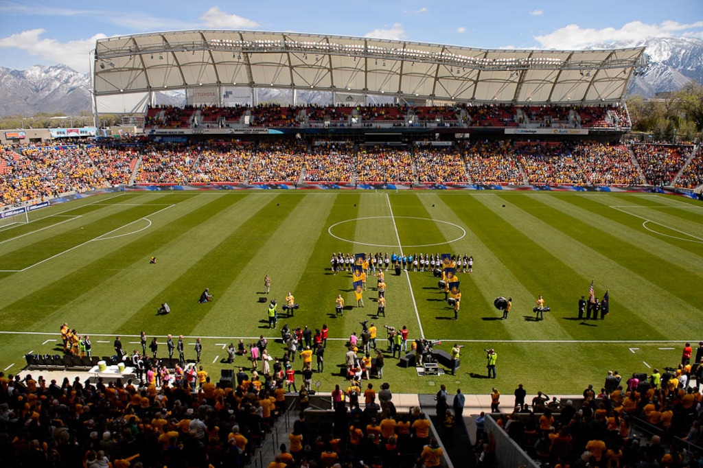 (Trent Nelson | The Salt Lake Tribune)  
Utah Royals FC hosts the Chicago Red Stars, at Rio Tinto Stadium in Sandy, Saturday, April 14, 2018.