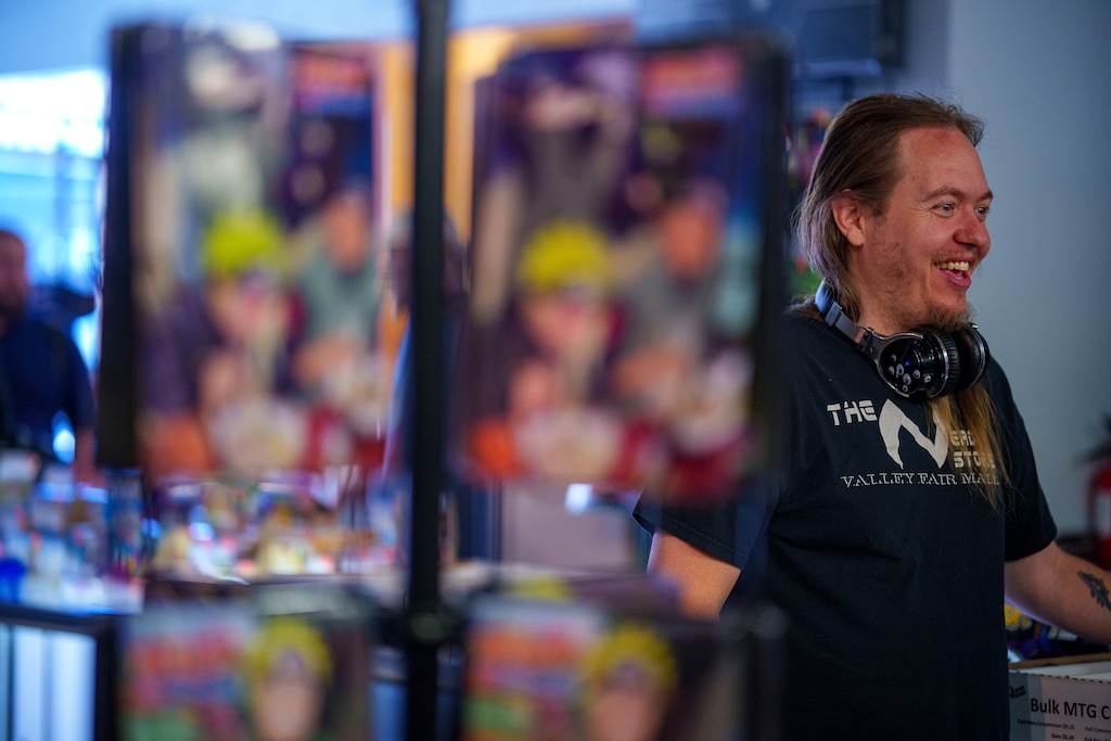 (Trent Nelson | The Salt Lake Tribune) Roger Prows at Dr. Volt's Comic Connection in Salt Lake City on Wednesday, Oct. 9, 2024.
