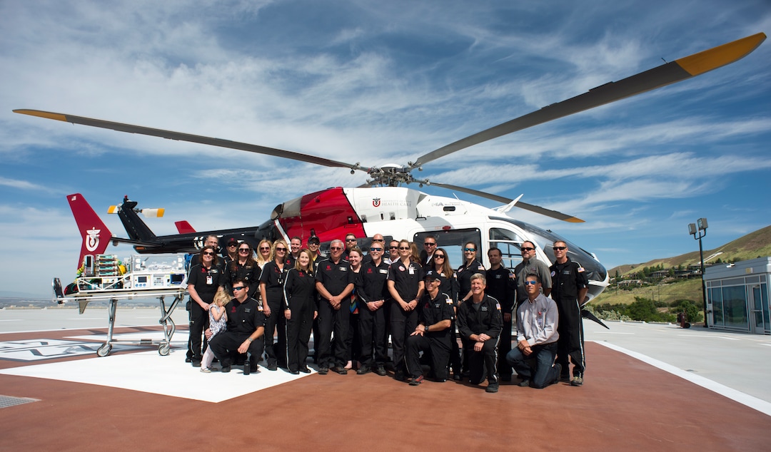 (Rick Egan  |  The Salt Lake Tribune)       The U of U AirMed crew. The University of Utah serves the single biggest geographic area of any academic medical center in the United States.  Thursday, May 31, 2018.