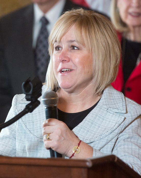 (Rick Egan | The Salt Lake Tribune) Terryl Warner speaks at a news conference on the new Utah School Safety Commission on Thursday, March 1, 2018. She lost her bid for re-election this year to the Utah State Board of Education.