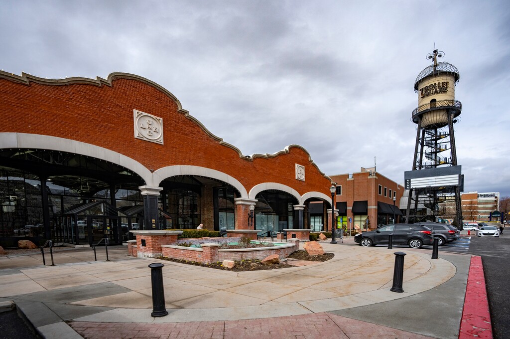 (Rick Egan | The Salt Lake Tribune) A landmark water tower rises over a revived Trolley Square.