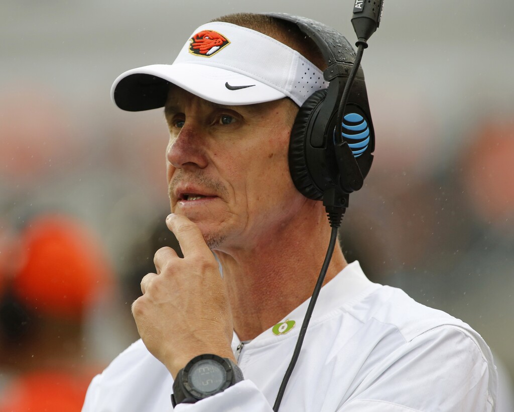 Oregon State head coach Gary Andersen during an NCAA college football game in Corvallis, Ore., on Saturday, Sept. 17, 2016.