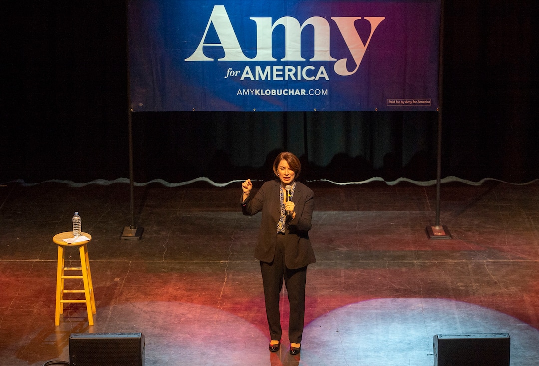 (Rick Egan  |  The Salt Lake Tribune) Amy Klobuchar speaks at a campaign rally in Salt Lake City on Monday March 2, 2020. She dropped out of the presidential race shortly after the event.