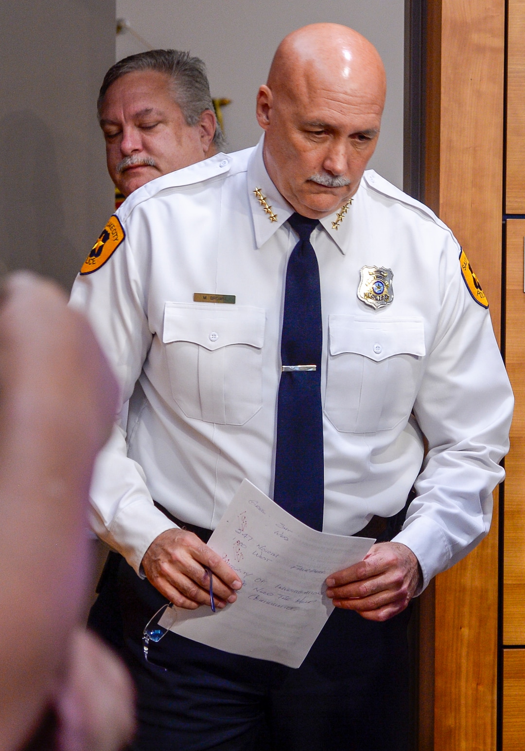 (Leah Hogsten  |  The Salt Lake Tribune) During a media briefing June 27, 2019, Salt Lake City Police Chief Mike Brown confirmed that the owner of the Fairpark home searched overnight is a Òperson of interestÓ in the disappearance of missing University of Utah student MacKenzie Lueck. Police are not identifying the man and no arrests have been made.