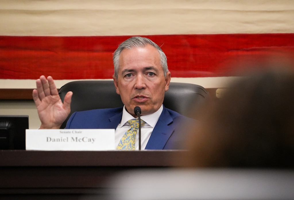 (Chris Samuels | The Salt Lake Tribune) Sen. Dan McCay, R-Riverton, is shown at the Capitol in Salt Lake City, on  Oct. 16, 2025.