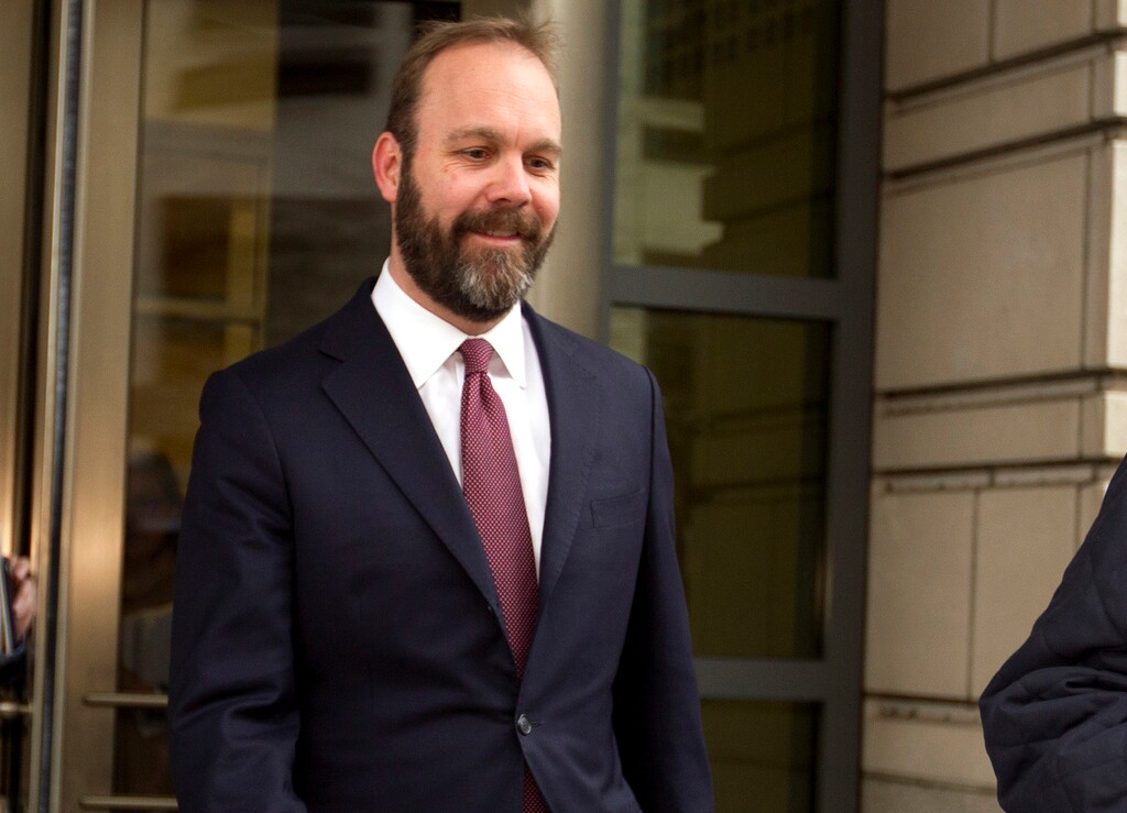 (Jose Luis Magana | The Associated Press) In this Feb. 23, 2018, file photo, Rick Gates leaves federal court in Washington.