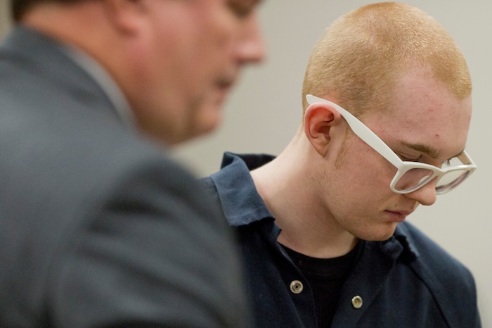 Tyerell Przybycien takes his seat after speaking during his sentencing in the 4th District Court on Friday, Dec. 7, 2018, in Provo. Przybycien was seated to five years to life for first-degree felony of child abuse homicide. 