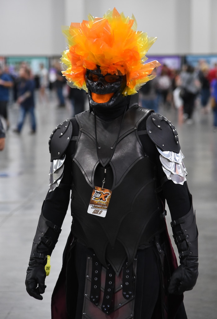 (Francisco Kjolseth  |  The Salt Lake Tribune)  Randall Henry of Tremonton as Dormammu attends the start of FanX Salt Lake Comic Convention at the Salt Palace in Salt Lake City Thursday, Sept. 6, 2018, during the three-day pop culture convention.