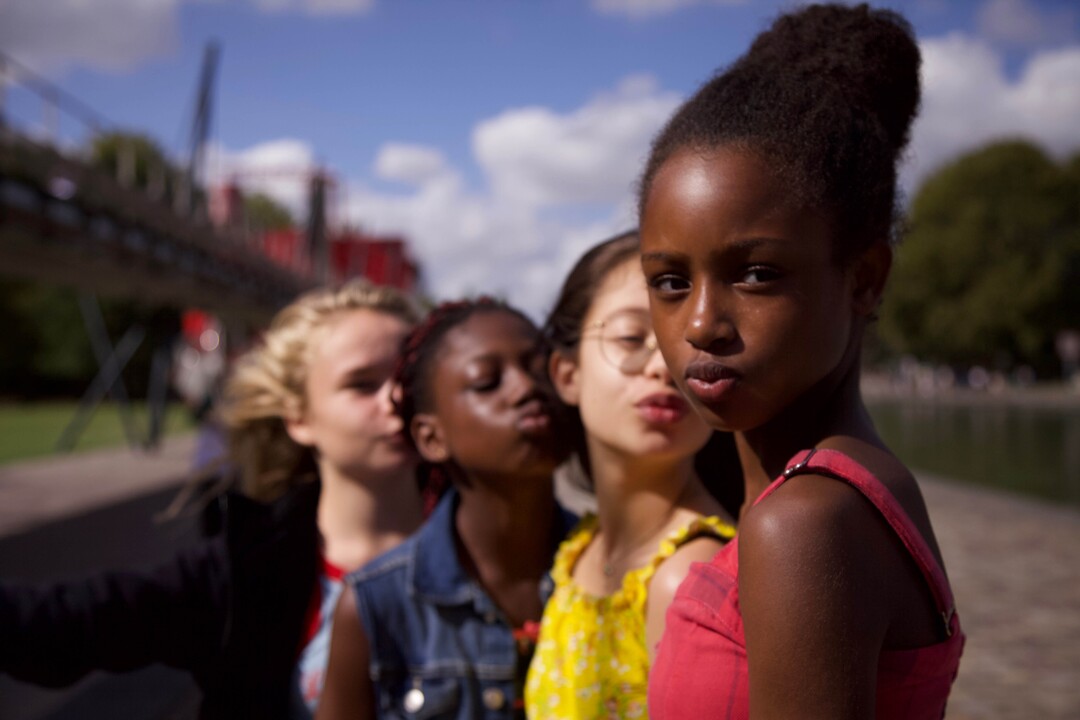 (Photo courtesy of Sundance Institute) Fathia Youssouf, Medina El Aidi-Azouni, Esther Gohourou, Ilanah Cami-Goursolas, Myriam Hamma,  Demba Diaw and Maimouna Gueye, from left, appear in "Cuties," directed by Maïmouna Doucouré, an official selection of the World Cinema Dramatic Competition at the 2020 Sundance Film Festival.