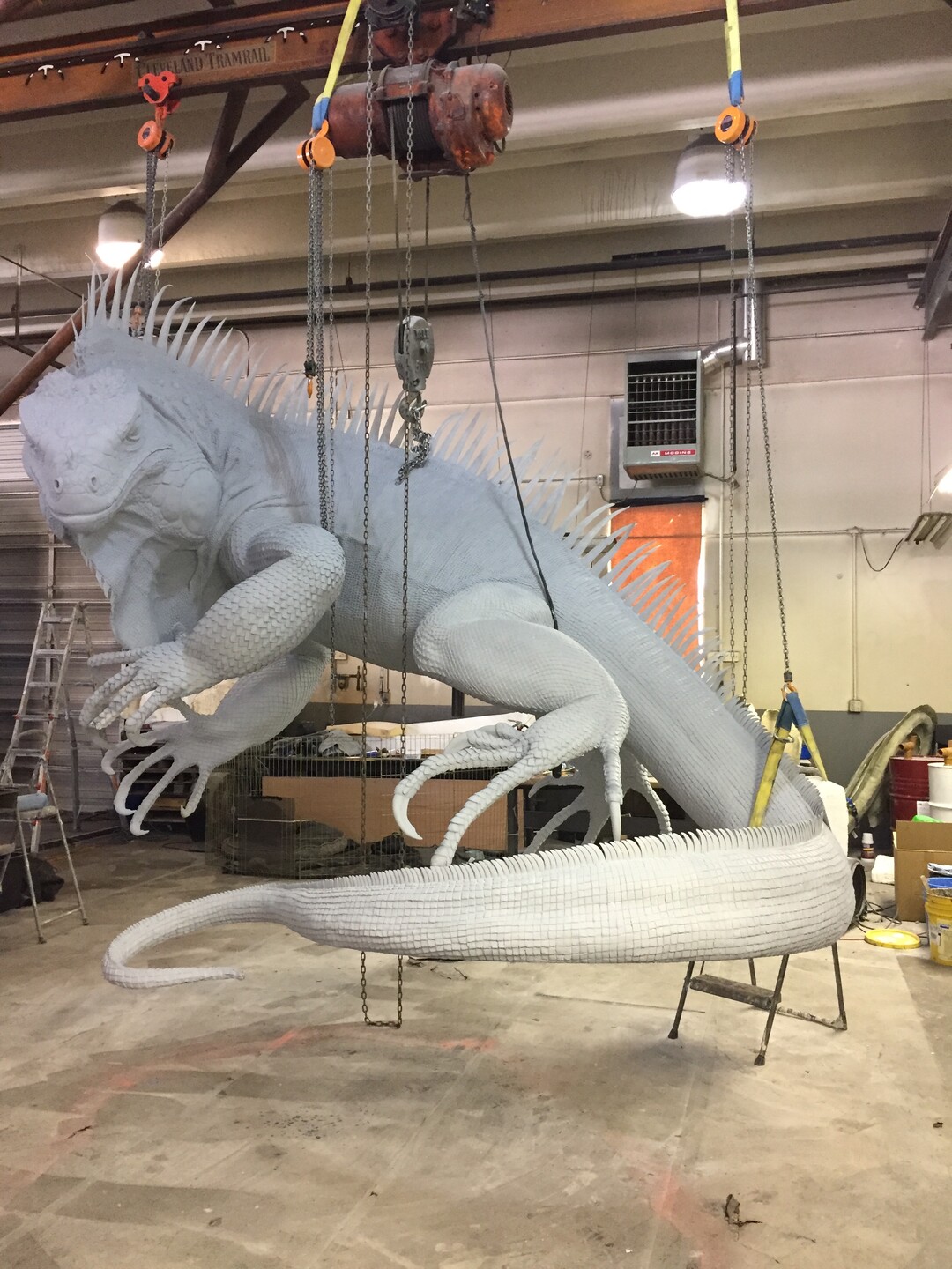 (Courtesy Red Iguana) Artist Stephen Kesler's giant iguana before paint.