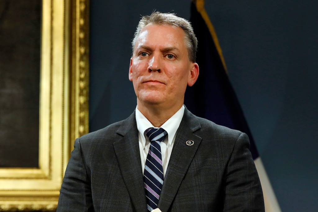 (Richard Drew | AP photo)

This Nov. 4, 2019, photo shows then Chief of Detectives Dermot Shea, the incoming New York City Police Commissioner, at a news conference at New York's City Hall.