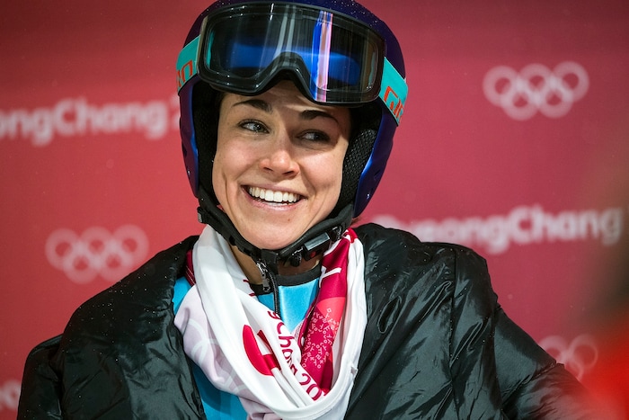 (Chris Detrick  |  The Salt Lake Tribune)  USA's Sarah Hendrickson after competing in the Ladies' Normal Hill Individual at the Alpensia Ski Jumping during the Pyeongchang 2018 Winter Olympics Monday, February 12, 2018.  Hendrickson finished in 19th place with a total of 160.6.