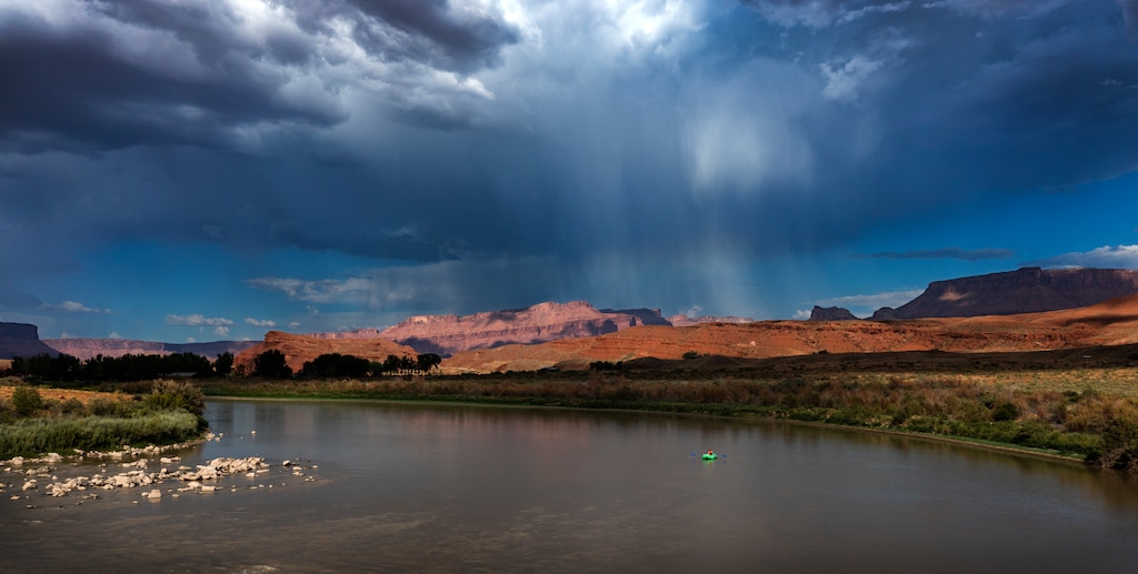 (Leah Hogsten | The Salt Lake Tribune) Two women float the Colorado River, Wednesday, Aug. 10, 2022.