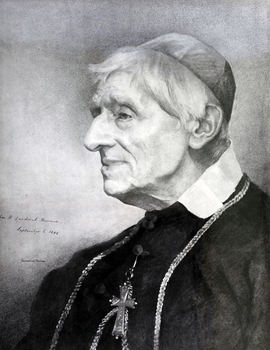 (Mazur/www.catholicnews.org.uk via AP) This undated photo provided Wednesday, Feb. 13, 2019 by the Catholic Trust for England and Wales shows a portrait of Cardinal John Henry Newman. The Vatican announced Wednesday, Feb. 13, 2019, that Pope Francis has approved a miracle needed to make Cardinal John Henry Newman, an Anglican convert, a saint.