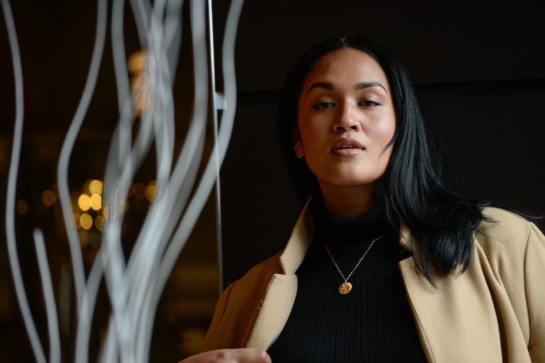(Francisco Kjolseth | The Salt Lake Tribune)  Veronica Pome’e, the first Polynesian woman to be featured in Sports Illustrated's swimsuit edition, visits Utah to speak at the sixth annual National Pacific Island Violence Prevention Conference held in Salt Lake City April 11-13, 2019.