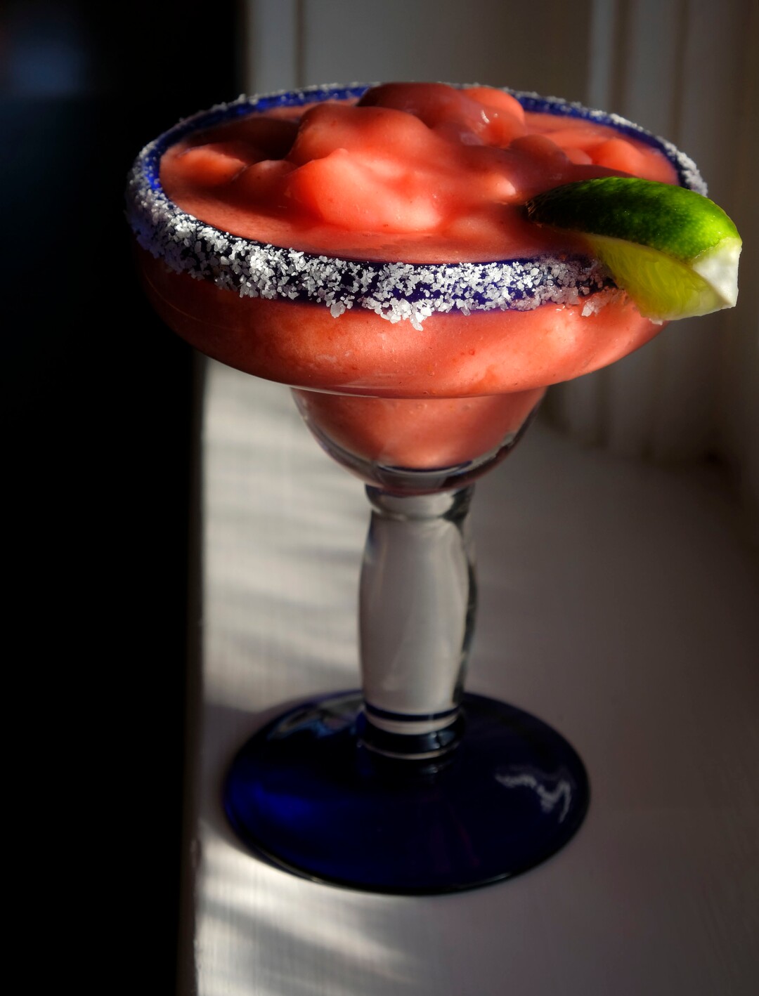 (Leah Hogsten  |  The Salt Lake Tribune) Rio Grande Cafe's strawberry frozen margarita. Salt Lake City's popular Rio Grande Cafe, which has been closed since March due to the pandemic and the earthquake, has moved to its new location near the University of Utah on 1300 East.