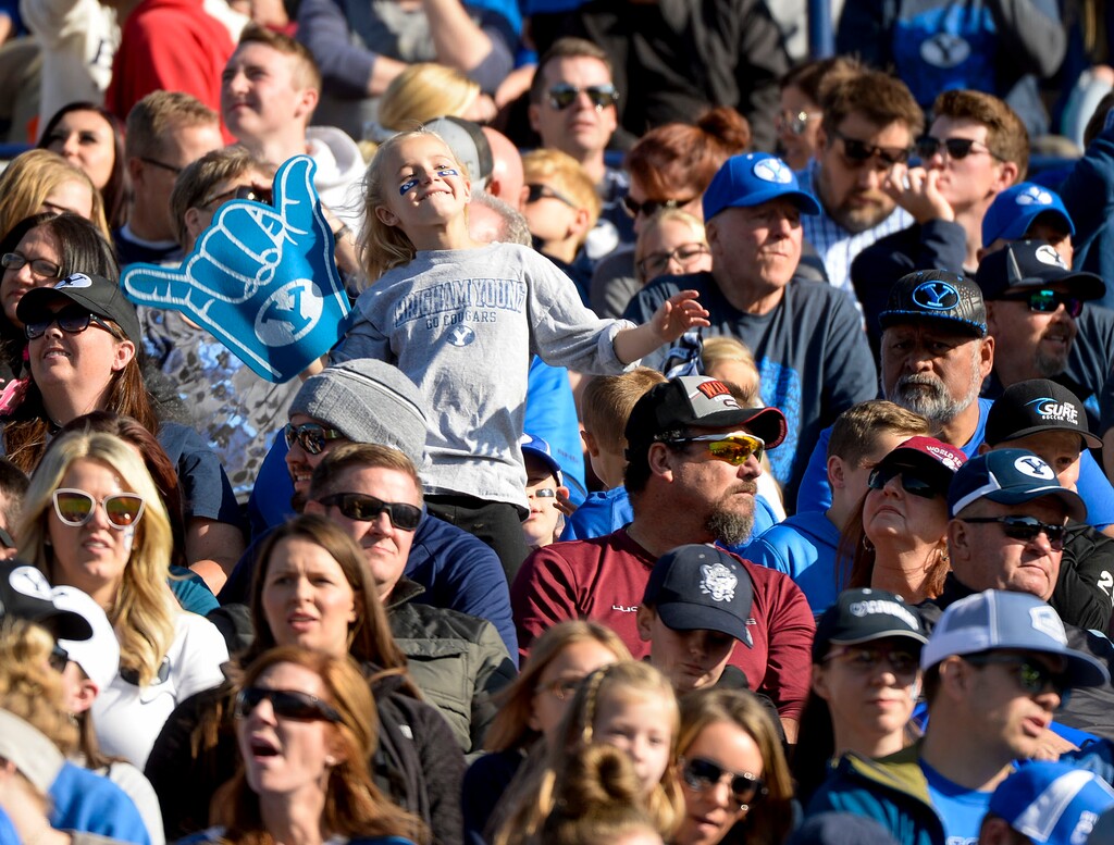 (Leah Hogsten  |  The Salt Lake Tribune) as Brigham Young University takes on Idaho State, Saturday, Nov. 16, 2019 at LaVell Edwards Stadium. 