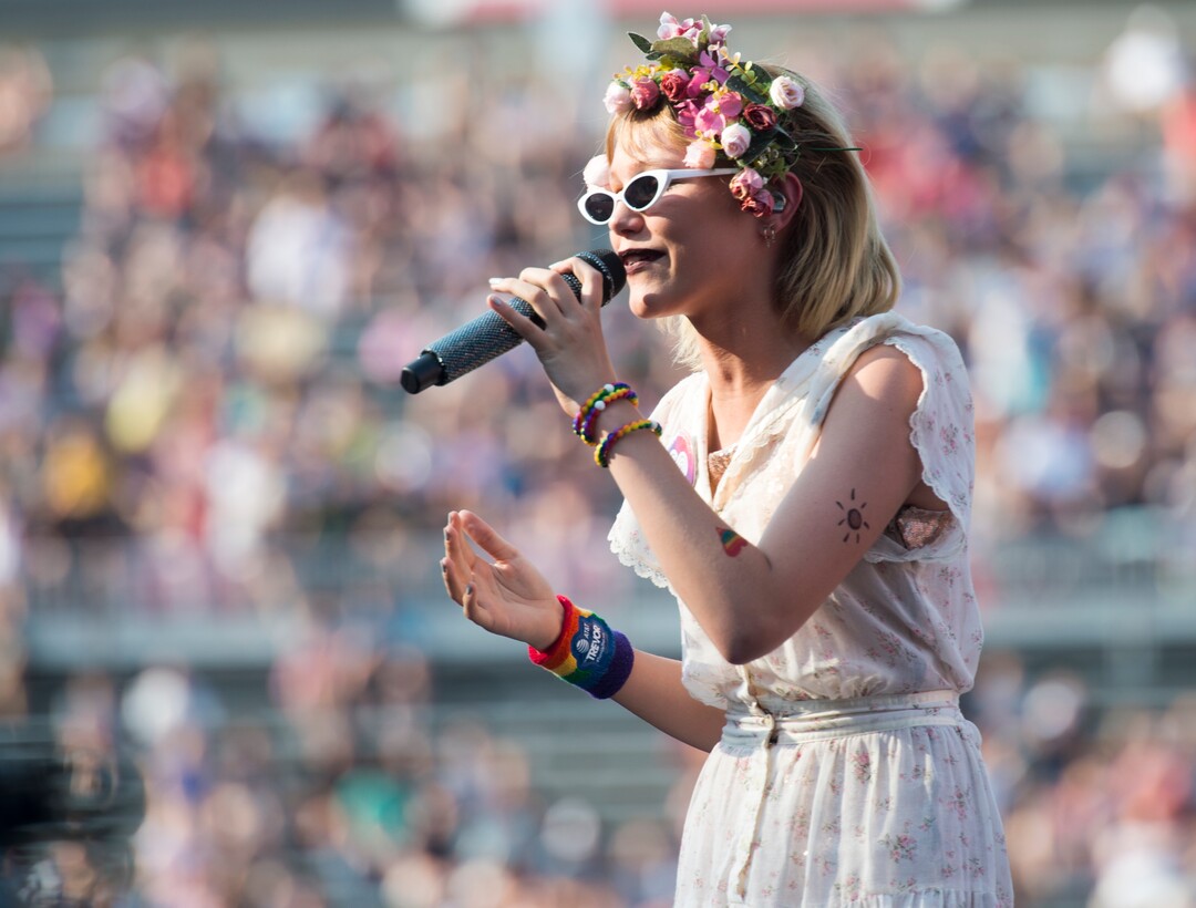 (Rick Egan  |  The Salt Lake Tribune)     Grace Vanderwaal performs at the Loveloud Festival at Rice-Eccles Stadium, Saturday, July 28, 2018. 