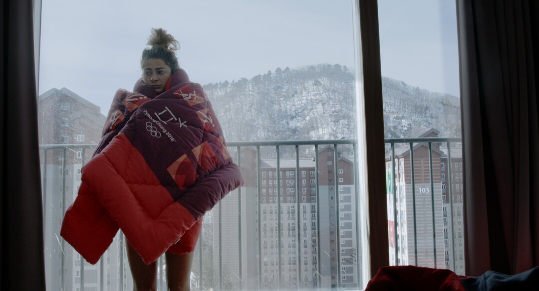 (Photo courtesy of IFC Films) Alexi Pappas, plays Penelope, an Olympic cross-country skier, in the romantic comedy "Olympic Dreams," filmed on location at the 2018 Winter Olympics. It opens Friday, Feb. 21, 2020, at the Broadway Centre Cinemas in Salt Lake City.