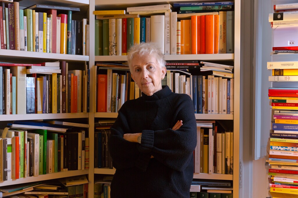 (AP Photo/Domenico Stinellis) Lucetta Scaraffia, editor in chief of "Donne, Chiesa, Mondo" (Women, Church, World), poses for portraits in her house in Rome, Wednesday, Feb. 28, 2018. The March edition of "Women, Church, World" — the monthly magazine of the Vatican newspaper L'Osservatore Romano — is denouncing how nuns are treated like virtual slaves by cardinals and bishops, forced to cook, clean and tend to their needs for next to no pay.