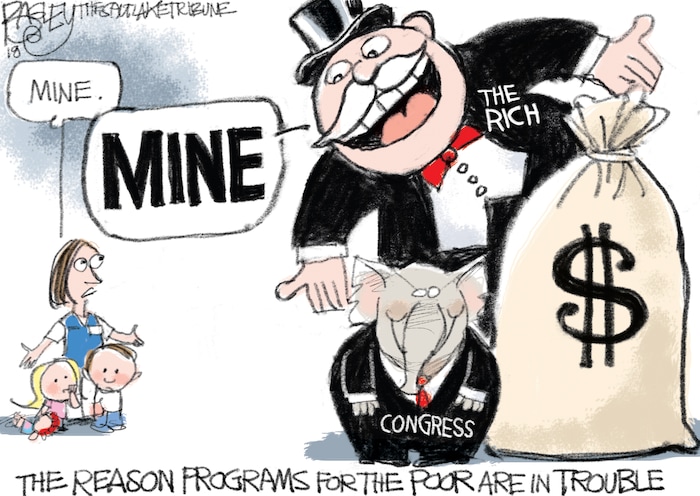 This Pat Bagley cartoon appears in the Salt Lake Tribune on Thursday, Jan. 11, 2018.
