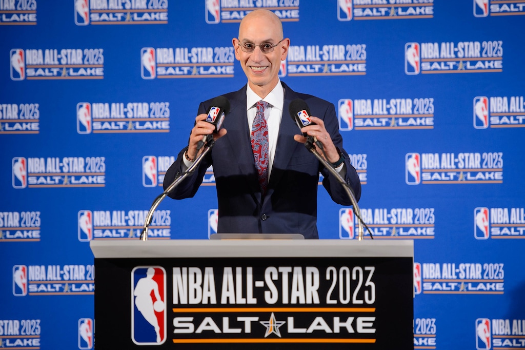 (Trent Nelson  |  The Salt Lake Tribune)NBA Commissioner Adam Silver as the Utah Jazz and NBA announce that Salt Lake City will host the 2023 NBA All-Star Game. Wednesday Oct. 23, 2019.
