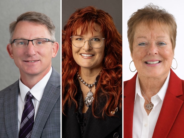 (Utah House of Representatives; campaign photos) From left: Joseph Elison, Adrienne Gates, and April Pinkston, candidates for the 2026 House District 72 election.