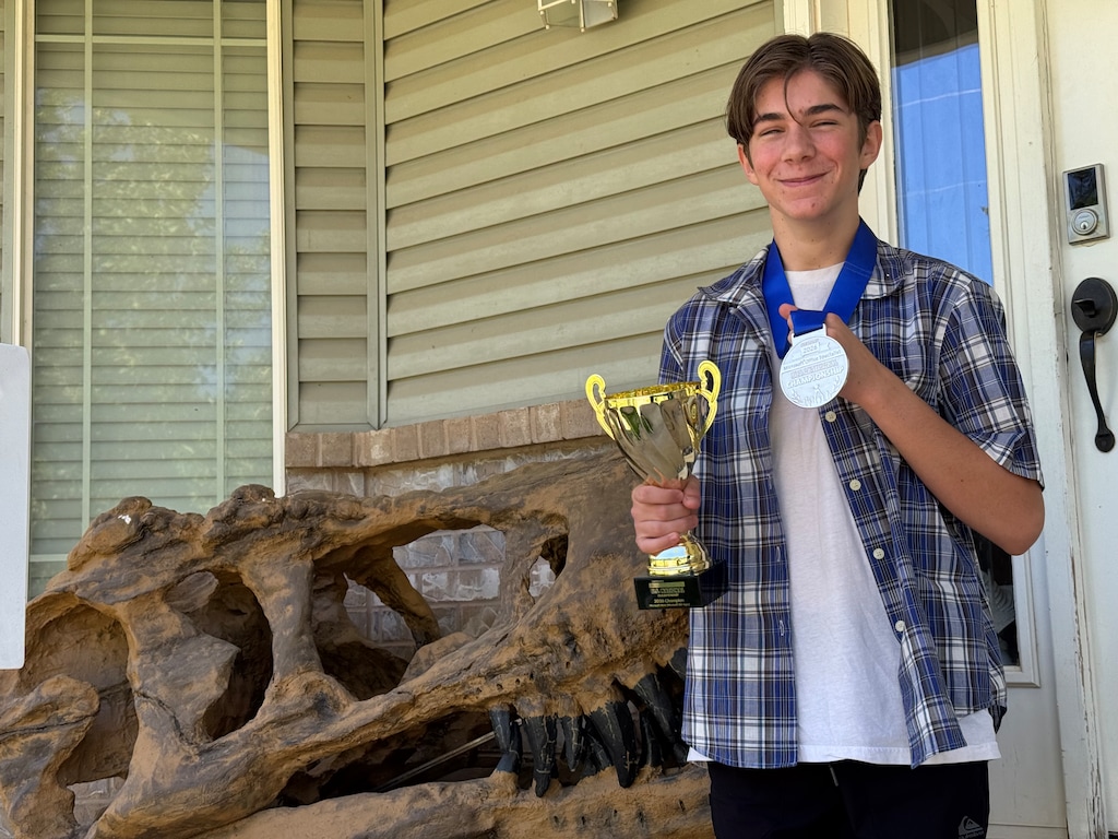 (Alex Chamberlain) Scott Chamberlain at his Toquerville home on Tuesday, July 7, 2026. The teen won the Microsoft national championship for Word 365.