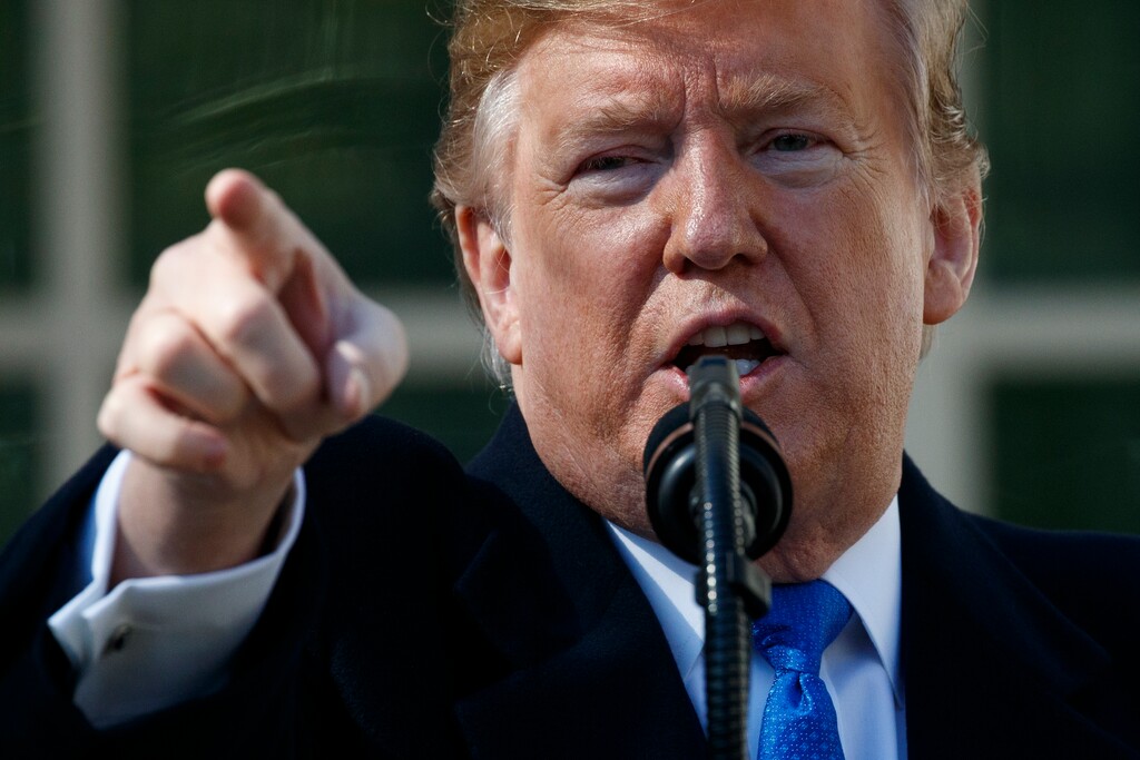 President Donald Trump speaks during an event in the Rose Garden at the White House to declare a national emergency in order to build a wall along the southern border, Friday, Feb. 15, 2019, in Washington. (AP Photo/ Evan Vucci)