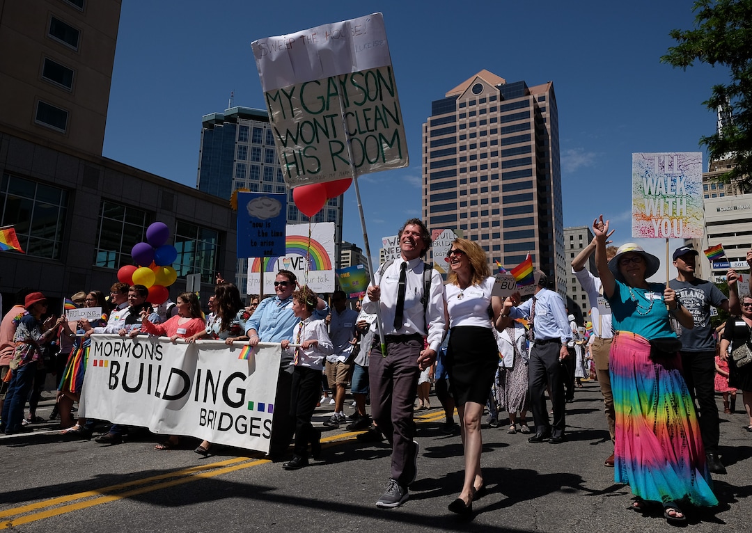 (Francisco Kjolseth  |  The Salt Lake Tribune)  Thousands participate in the Utah Pride Parade in Salt Lake City on Sunday June 2, 2019.