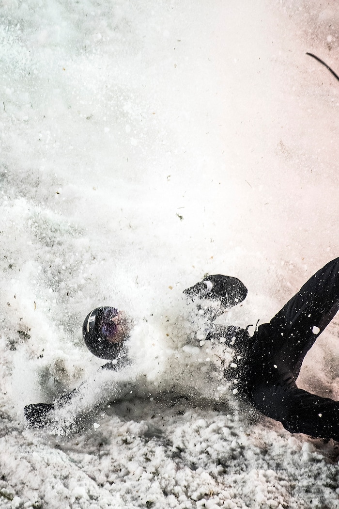 (Chris Detrick  |  The Salt Lake Tribune)  USA's Jonathon Lillis (11) competes in the Men's Aerial Finals during the FIS Visa Freestyle International Ski World Cup at Deer Valley Resort Friday, January 12, 2018.  Lillis finished in sixth place with a score of 72.85.