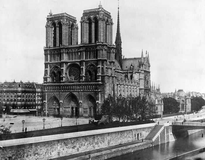 The Cathedral of Notre Dame, Our Lady, on the island called Ile de la Cite in Paris, France, is shown in 1911. (AP Photo)