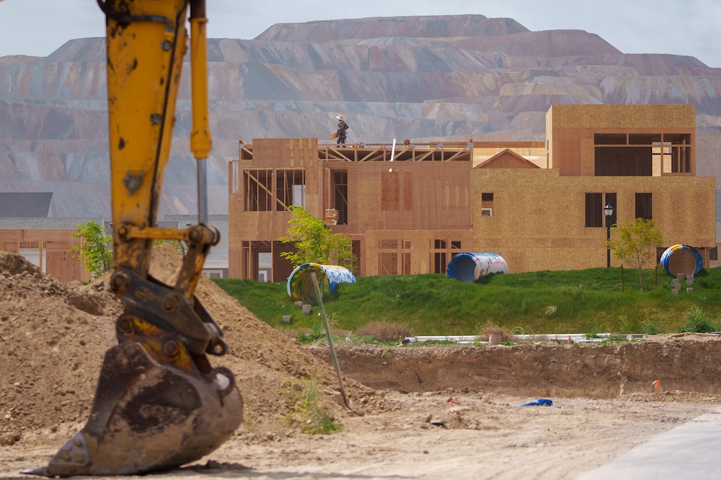 (Trent Nelson  |  The Salt Lake Tribune) The nonprofit Ivory Innovations has released its list of 25 best concepts for housing affordability. Three of those concepts will ultimately share a top prize of $300,000. One of the competition categories is for new home construction. Here, construction is underway at a Daybreak project in South Jordan on Thursday, May 19, 2022, is one of the contest categories.