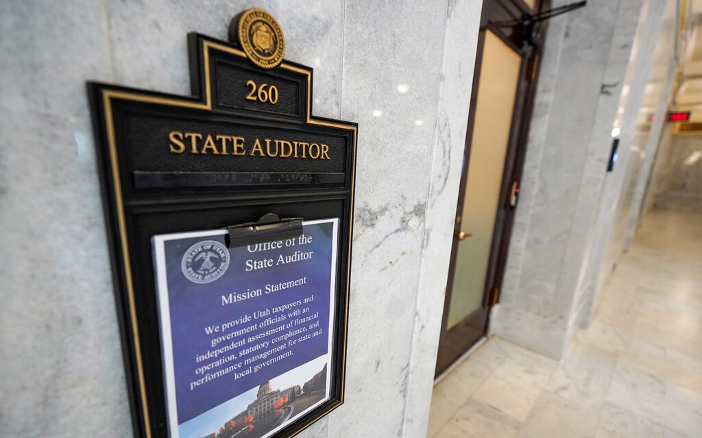 (Chris Samuels | The Salt Lake Tribune) The state auditor’s office at the Capitol in Salt Lake City, Friday, March 7, 2025.