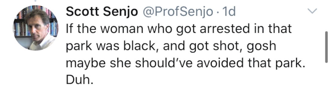 (Screenshot) A tweet from the account @ProjSenjo, linked to a Weber State professor.
