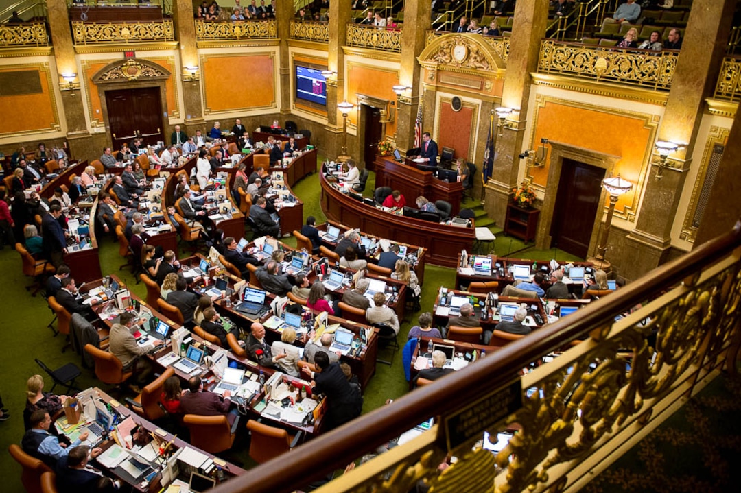 (Trent Nelson | The Salt Lake Tribune)  Representatives in the House Chamber in Salt Lake City, Thursday March 8, 2018.