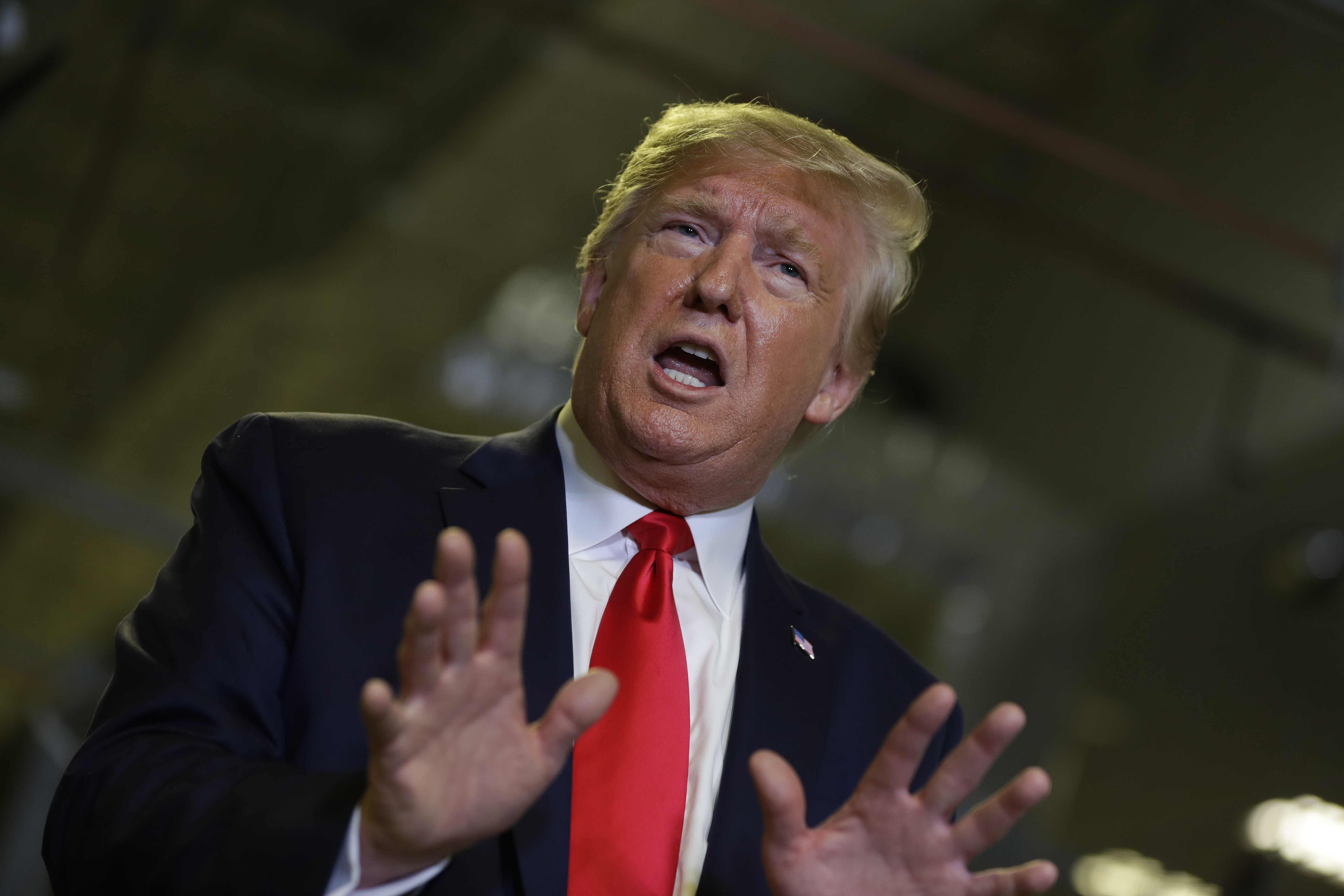 (Evan Vucci | AP file photo) President Donald Trump speaks during a tour of an Apple manufacturing plant, Wednesday, Nov. 20, 2019, in Austin.
