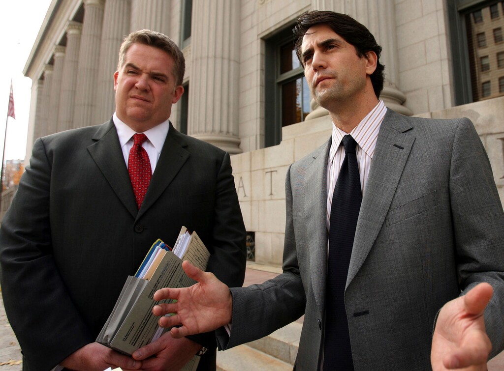(Leah Hogsten | Tribune file photo) U. S. Attorney John W. Huber (left) and Brett Tolman (right). McKenzie Hunter, accused of arranging sale of handgun to Trolley gunman Sulejman Talovic, expected to plead guilty to federal charges.