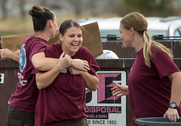 (Leah Hogsten  |  The Salt Lake Tribune) ÒIt makes me feel happy,Ó said Chonsey Leslie, 27, about working in the Serving Time Cafe with her friends Shacoy Saunders, left and Brittney Christensen, right. ÒIt gives me something to look forward to each morning. It helps tremendously.Ó
Every Monday through Friday, a half-dozen or so Level 4 inmates file out of the Olympus Facility at the Utah State Prison to cook, bake and serve the public at the Serving Time Caf. The operation is part of Utah Department of Corrections Industries (UCI) and is aimed at helping inmates return to society.