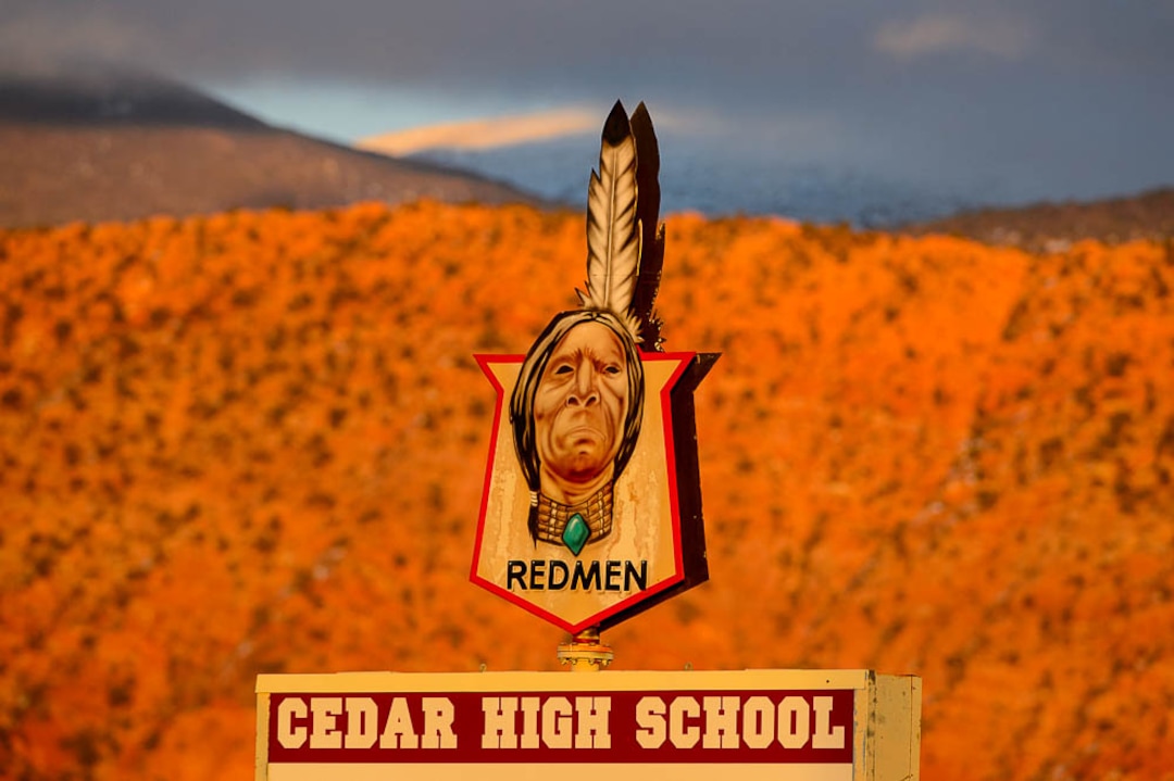 (Trent Nelson | The Salt Lake Tribune)  Cedar High School is considering a change in the name of its mascot, The Redmen, Friday Jan. 11, 2019.
