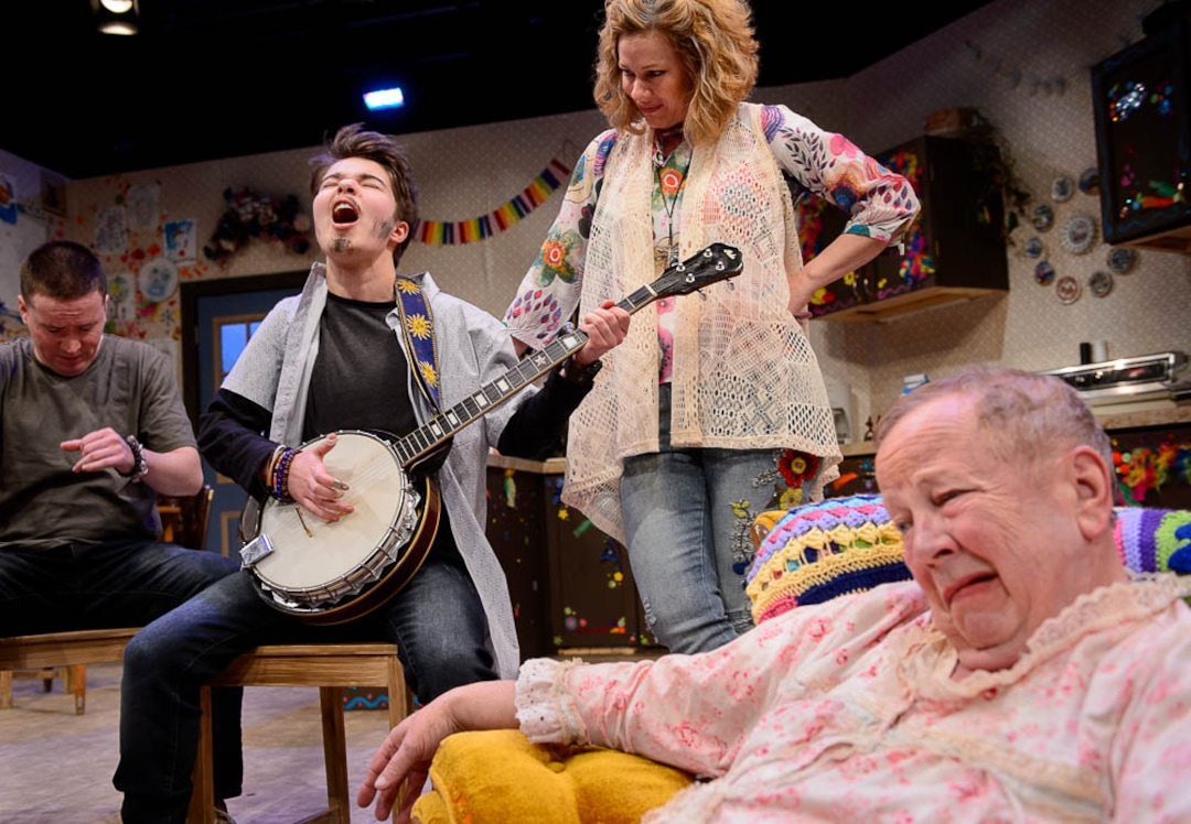 (Trent Nelson | The Salt Lake Tribune)  Austin Archer, Liggera Edmonds-Allen, Christy Summerhays, and Richard Scott in Salt Lake Acting Company's production of "Hir."